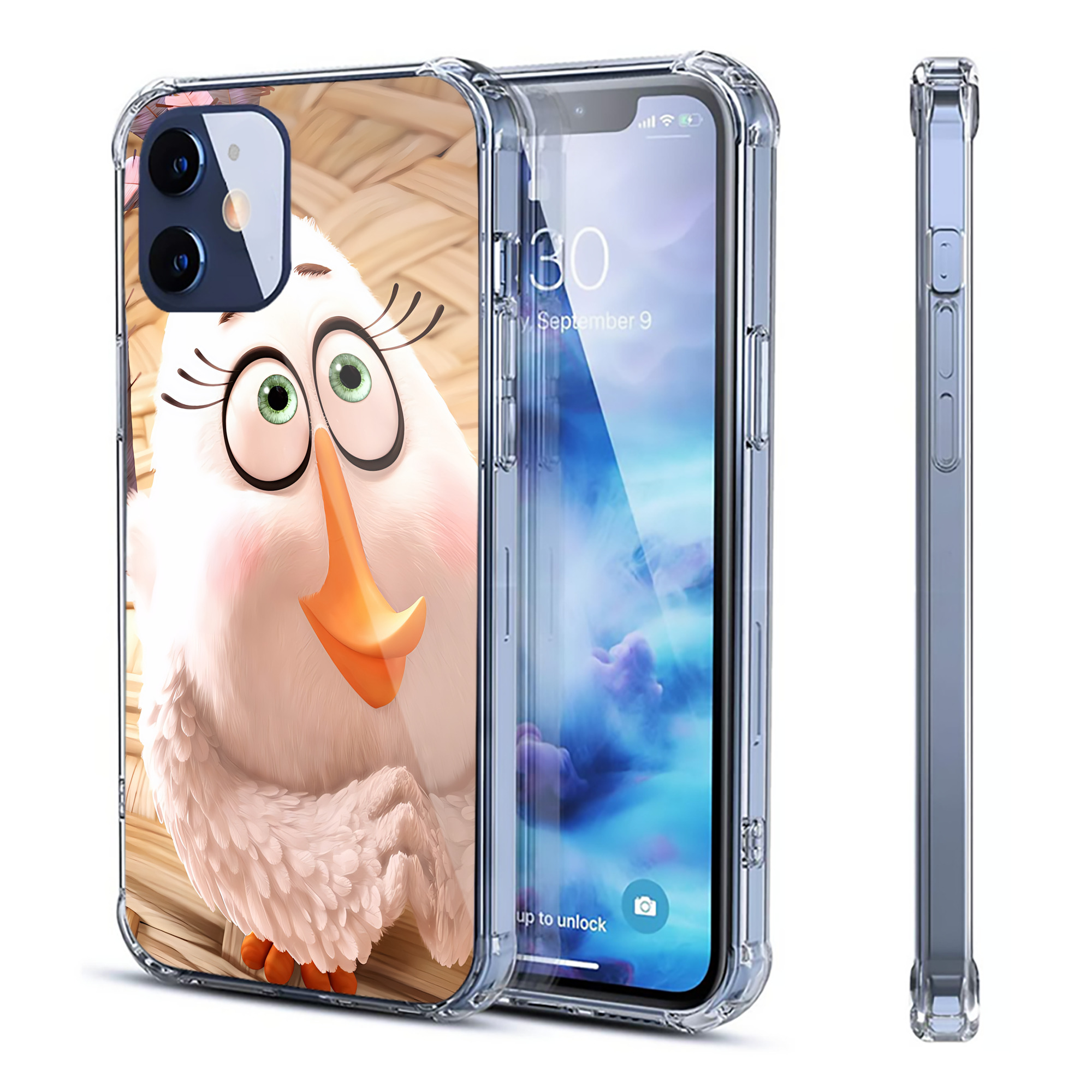 （画像用） Angry Birds アングリーバード 【iPhone 12シリーズ対応】透明スマホケース（クリアソフトケース）